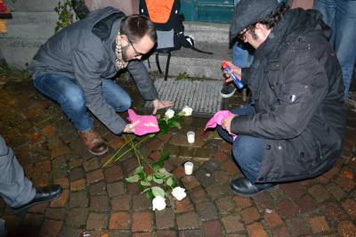Stolpersteinpflege am 09.11.2016 - 
